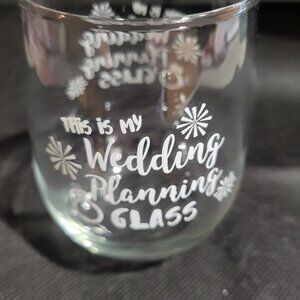 BRIDE TO BE WEDDING PLANNING GLASS